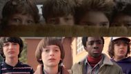 The Goonies (Top) & Stranger Things Characters (Bottom) | Image via Warner Bros. Entertainment and Netflix
